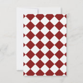 Elegant Coquette Bow Checkered Graduation Party サンキューカード (裏面)