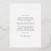 Elegant Coquette Bow Frame Happy Holidays 箔シーズンカード (裏面)