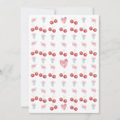 Elegant Coquette Cherry on Top Baby Shower 招待状 (裏面)