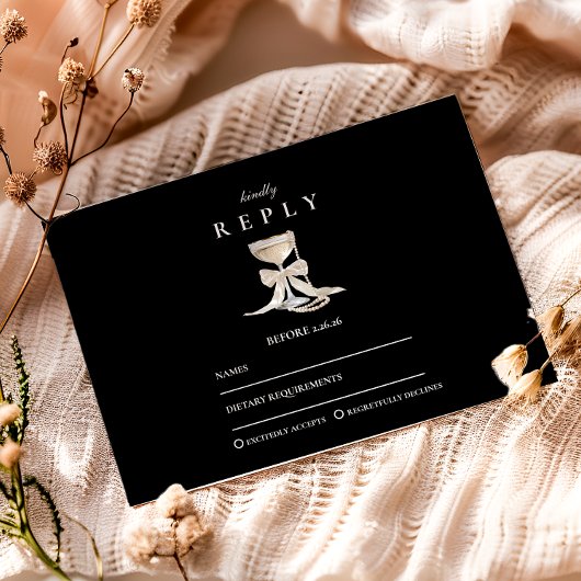 Elegant Coquette Pearl Graduation 出欠カード