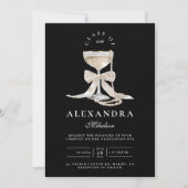 Elegant Coquette Pearl Graduation 招待状 (正面)