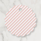 Elegant Coquette Pink Gold Bow Thank you Sweet 16 フェイバータグ (裏面)