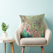 Elegant Coral and Chartreuse Limelight Hydrangea クッション (椅子)