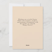 Elegant Coral & Cream Pattern Happy Easter Photo シーズンカード (裏面)