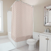 Elegant Coral Grey Curtain Cozy Modern Bathroom シャワーカーテン (インサイチュ)