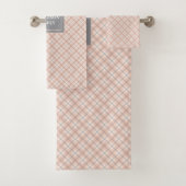 Elegant Coral Grey Towels Family Bathroom Gift バスタオルセット (インサイチュ)