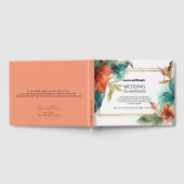 Elegant coral Hibiscus Serenade Paradise ゲストブック (全面)