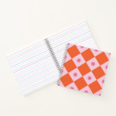 Elegant Coral & Pink Floral Geometric Notebook ノートブック (内部)