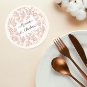 Elegant Coral Reef Wedding Coaster ラウンドペーパーコースター