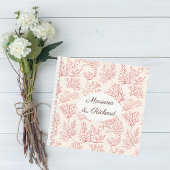 Elegant Coral Reef Wedding Guest Book ノートブック