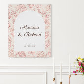 Elegant Coral Reef Wedding Poster ポスター
