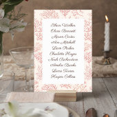 Elegant Coral Reef Wedding Table Number Card テーブルナンバー