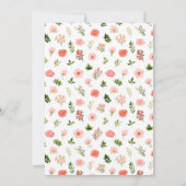 Elegant Coral Roses Floral Wedding 招待状 (裏面)