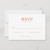 Elegant Coral RSVP Card (正面)