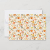 Elegant Coral RSVP Card (裏面)
