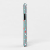 Elegant Coral Turquoise Grey Geometric Pattern  Case-Mate iPhoneケース (裏面/右)