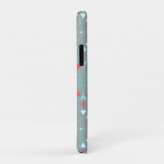 Elegant Coral Turquoise Grey Geometric Pattern  Case-Mate iPhoneケース (裏面/右)