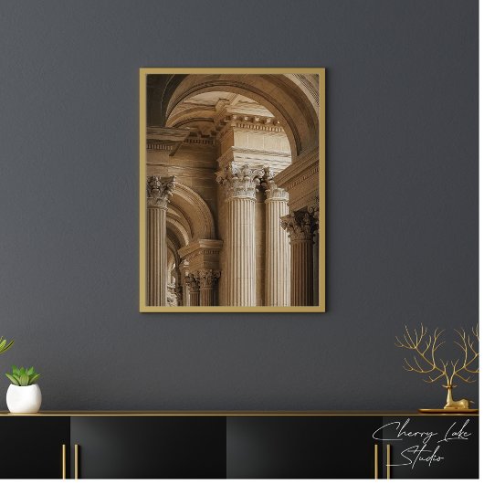 Elegant Corinthian Columns Classical Architecture ポスター