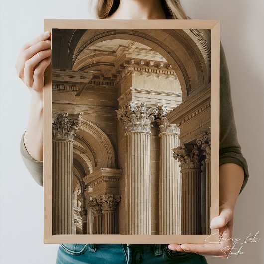 Elegant Corinthian Columns Classical Architecture ポスター