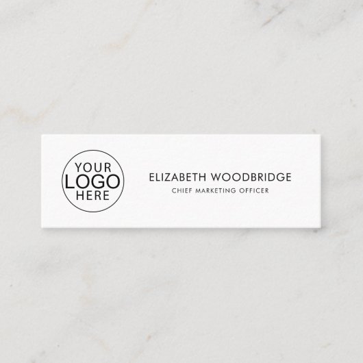 Elegant Corporate Logo Modern スキニー名刺 (正面)