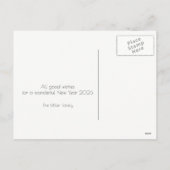 Elegant Corporate New Year 2026 Motivation Bottle  シーズンポストカード (裏面)