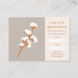 Elegant Cotton Branch Appointment Card  名刺