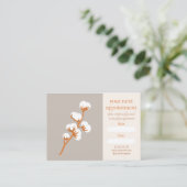 Elegant Cotton Branch Appointment Card 名刺 (スタンド正面)