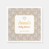 Elegant Cotton Floral Arch Baby Shower Paper  スタンダードカクテルナプキン (正面)