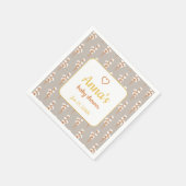 Elegant Cotton Floral Arch Baby Shower Paper  スタンダードカクテルナプキン (角)