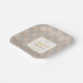 Elegant Cotton Floral Baby Shower ペーパープレート (傾斜あり)