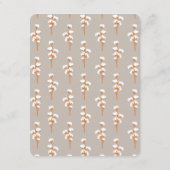 Elegant Cotton Floral Baby Shower Thank You Card エンクロージャーカード (裏面)