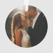 Elegant Country Manor Wedding Photo Keepsake オーナメント (裏面)