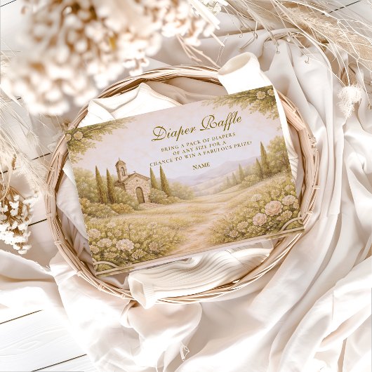 Elegant Countryside Garden  Diapper Raffle  エンクロージャーカード