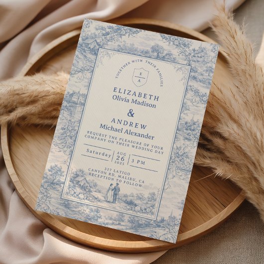 Elegant Countryside Manor Wedding 招待状