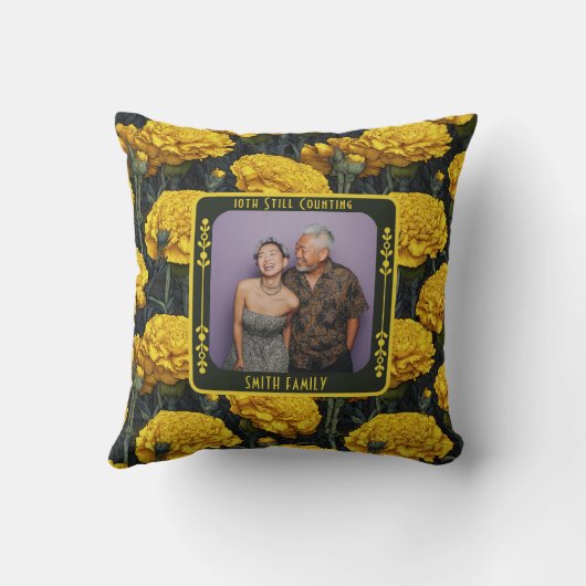 Elegant Couple 15Th Anniversary Throw Pillow  クッション (裏面)