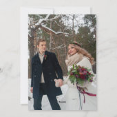 Elegant Couple Christmas Photo Collage Newlywed シーズンカード (裏面)