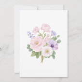 Elegant Couples Christmas Wedding Reception Floral 招待状 (裏面)