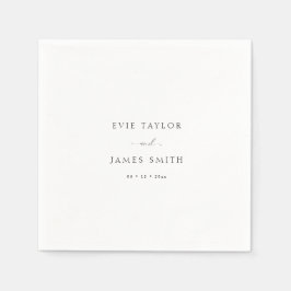 Elegant Couples Names Script Wedding スタンダードカクテルナプキン
