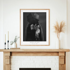 Elegant Couples Newlywed Modern Photo Wedding ポスター