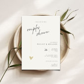 Elegant Couples Shower Calligraphy Typo Wedding  招待状