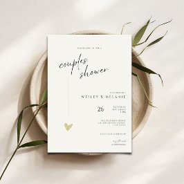 Elegant Couples Shower Calligraphy Typo Wedding  招待状