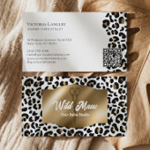 Elegant Couture Cheetah Leopard Print Luxury Brand 名刺