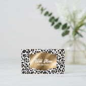 Elegant Couture Cheetah Leopard Print Luxury Brand 名刺 (スタンド正面)