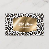 Elegant Couture Cheetah Leopard Print Luxury Brand 名刺 (正面)