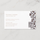 Elegant Couture Cheetah Leopard Print Luxury Brand 名刺 (裏面)