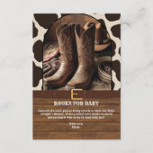 Elegant Cowgirl Boots Baby Shower エンクロージャーカード (正面)