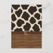 Elegant Cowgirl Boots Baby Shower エンクロージャーカード (裏面)