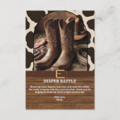 Elegant Cowgirl Boots Baby Shower エンクロージャーカード (正面)