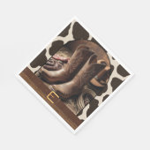 Elegant Cowgirl Boots Baby Shower スタンダードランチョンナプキン (角)