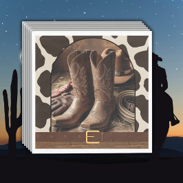 Elegant Cowgirl Boots Baby Shower スタンダードランチョンナプキン